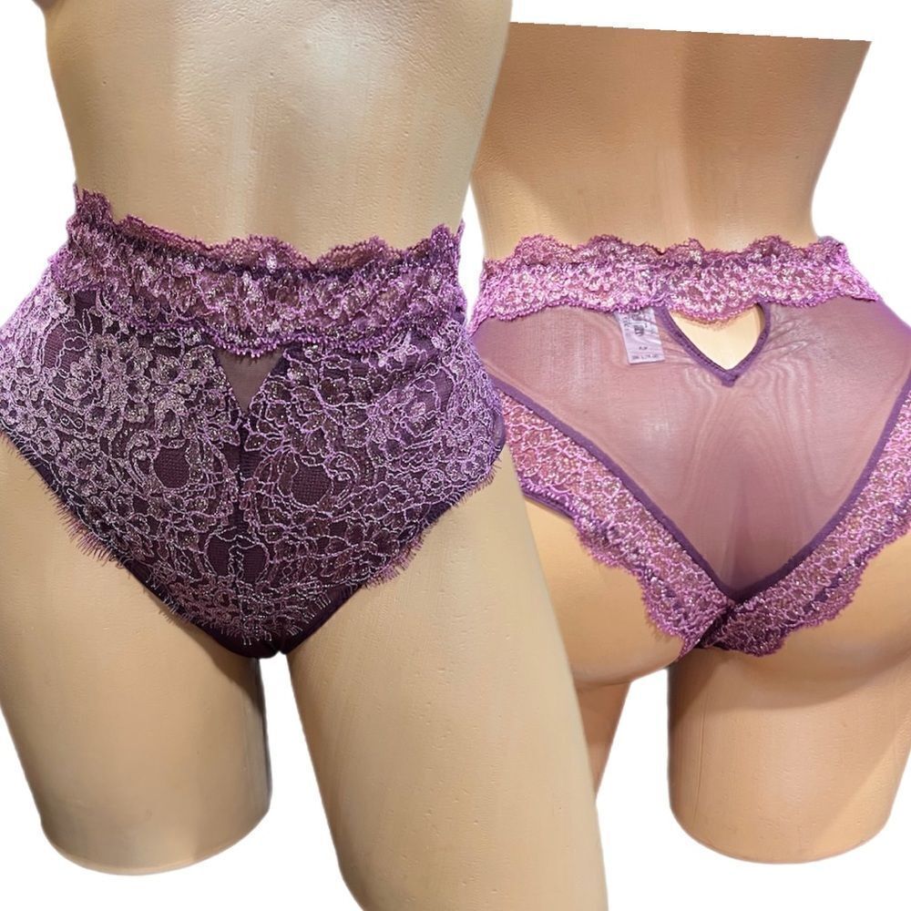 Victorias Secret Dream Angels High Waist Cheeky Metallic lace panty Small
